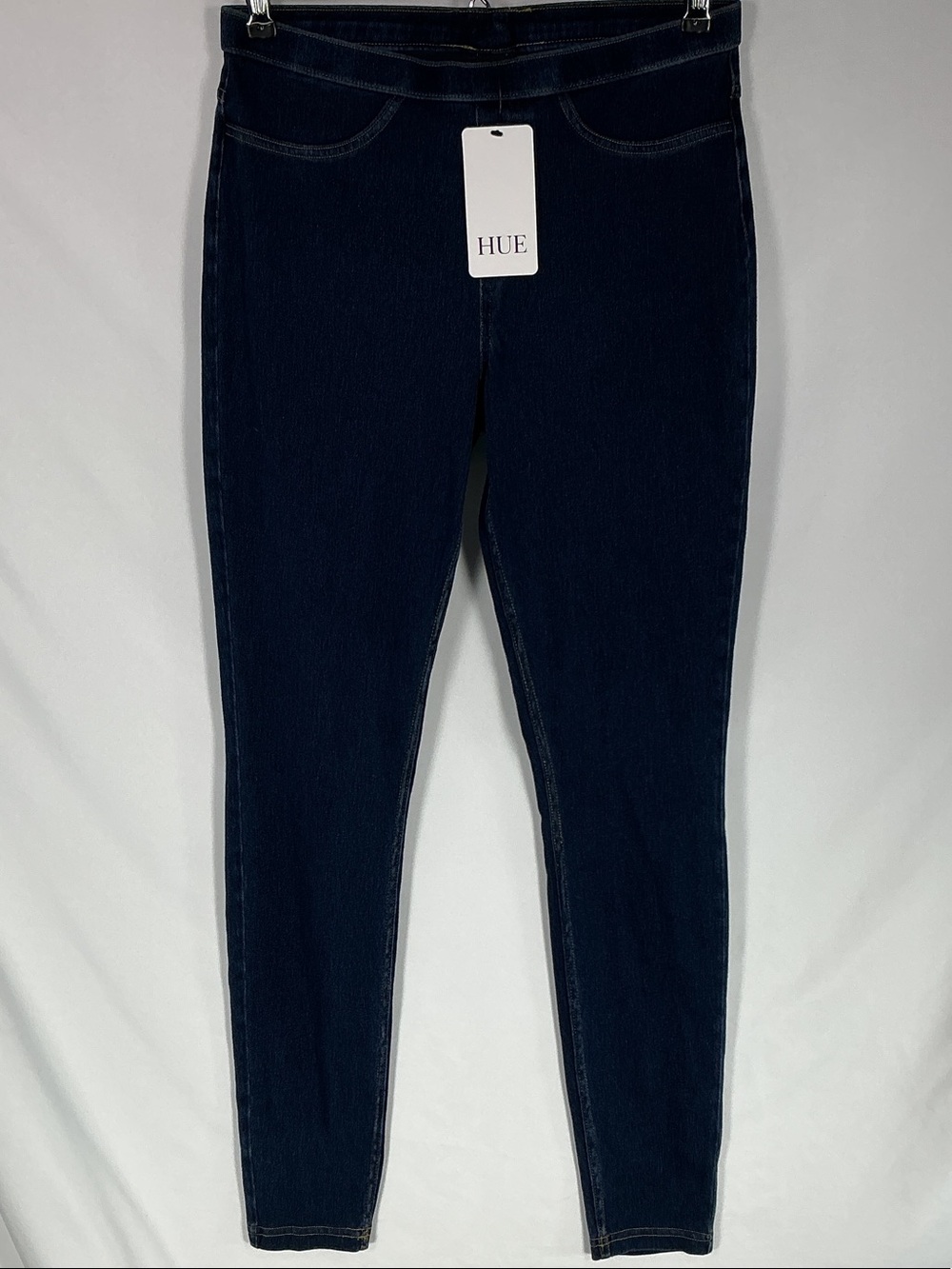 HUE Dark Blue Skinny Jeans S Women Stretch Denim Pull On Leggings Jeggings NWT